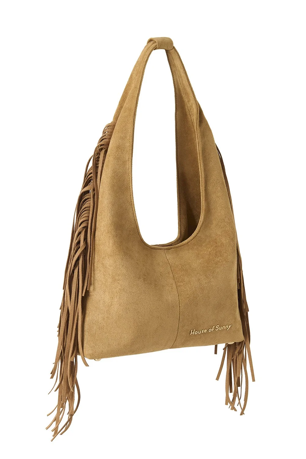 Tassel Sling Bag - Tan