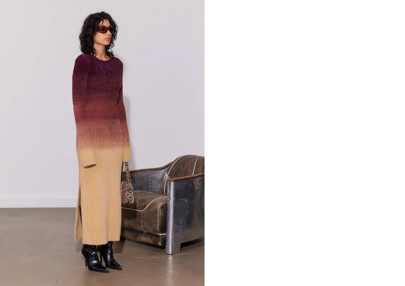 SAEMDI Gradient Knit Dress