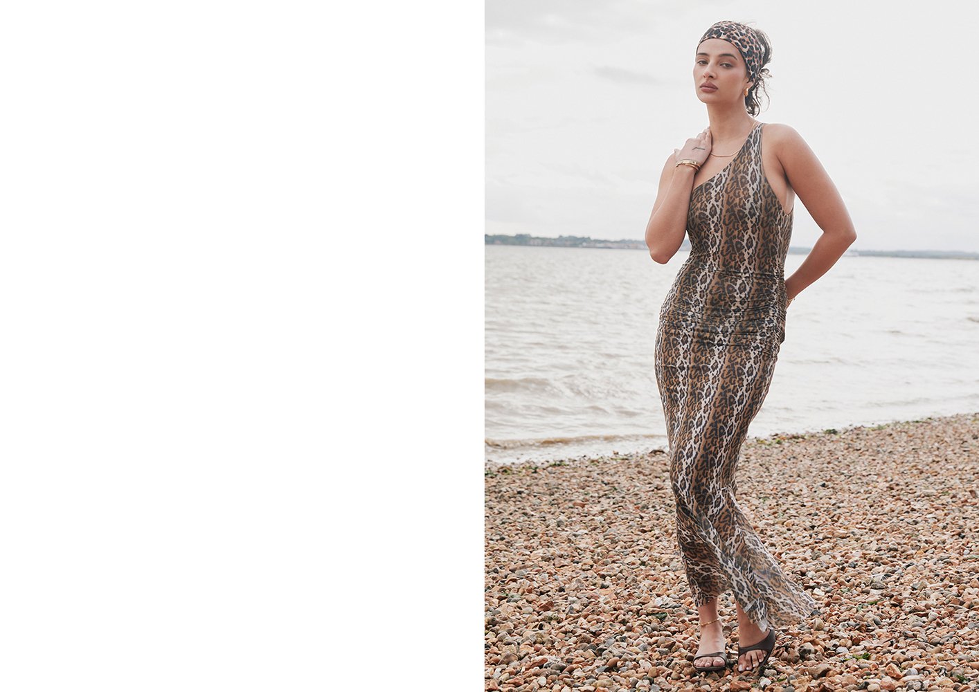 House of Sunny Leopard Asymmetric Dress