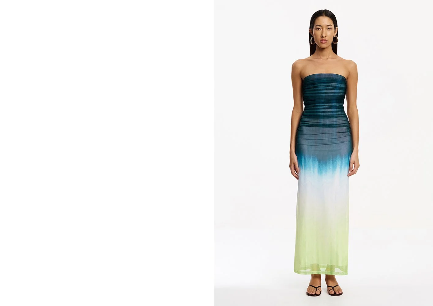 Significant Other Sura Strapless Dress-Petrol Gradient
