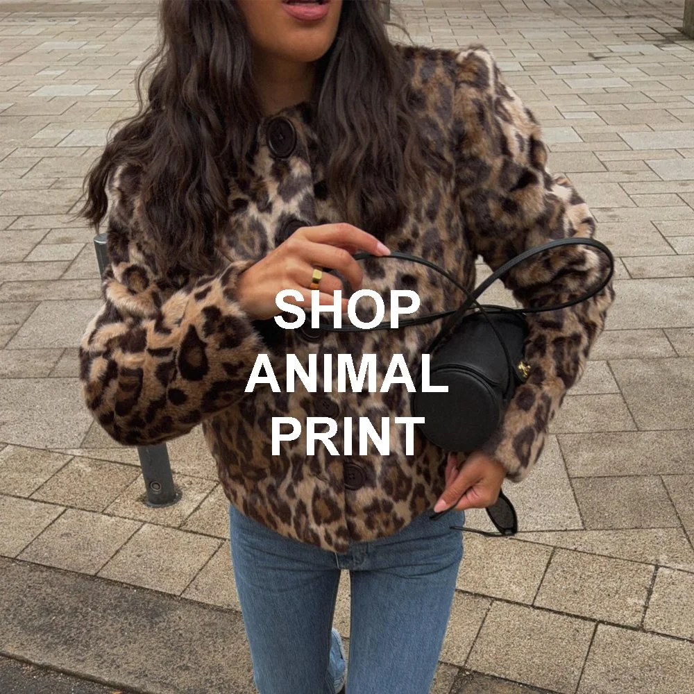 House of Sunny Collarless Leopard Jacket