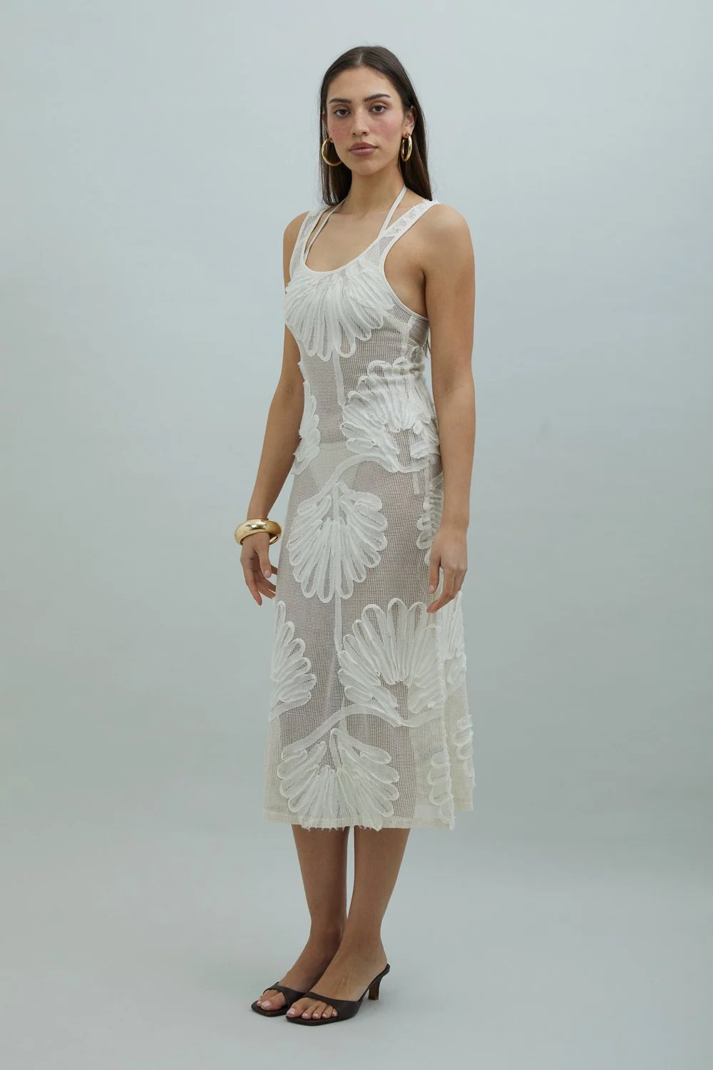 House of Sunny Seashells Appliqué Dress