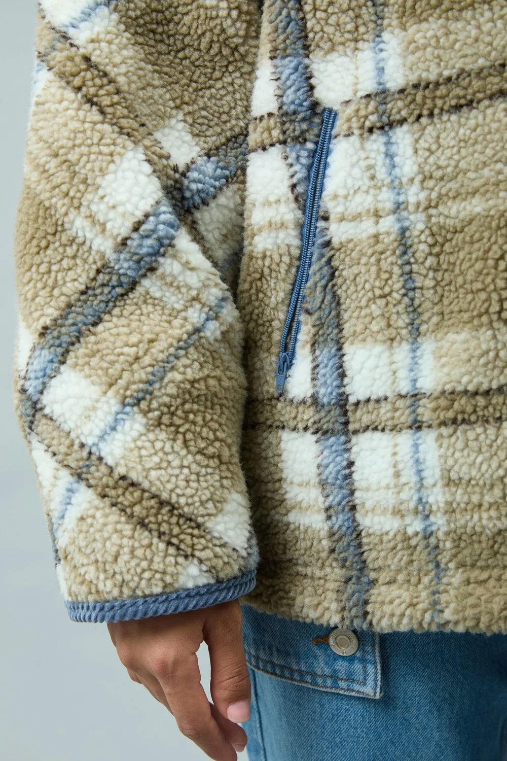 House of Sunny Fleece Scarf Jacket