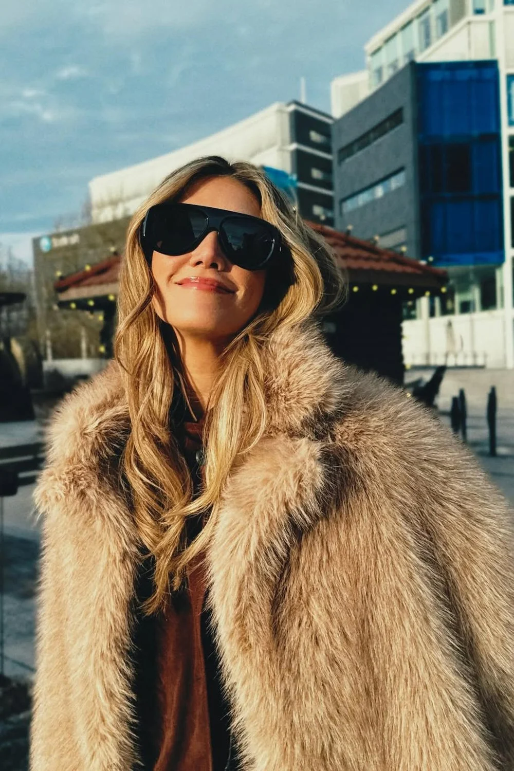 @deltagoodrem in Le Specs Dream Boat Sunglasses - Black - Khaki Mono Polarized