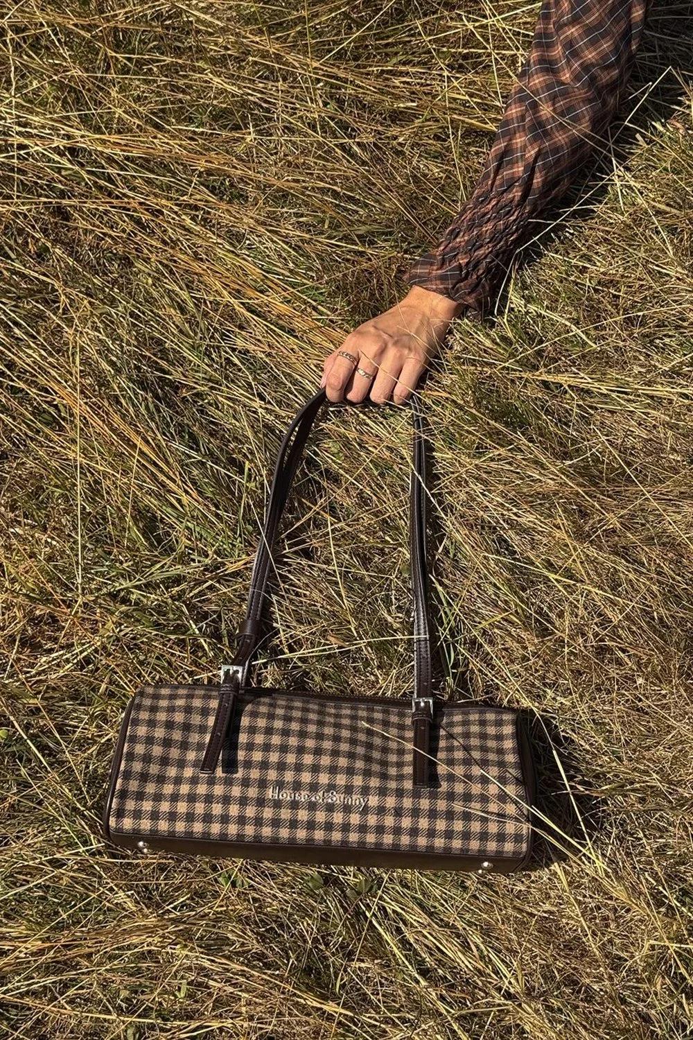 House of Sunny The Shirley Bag - Multi Check