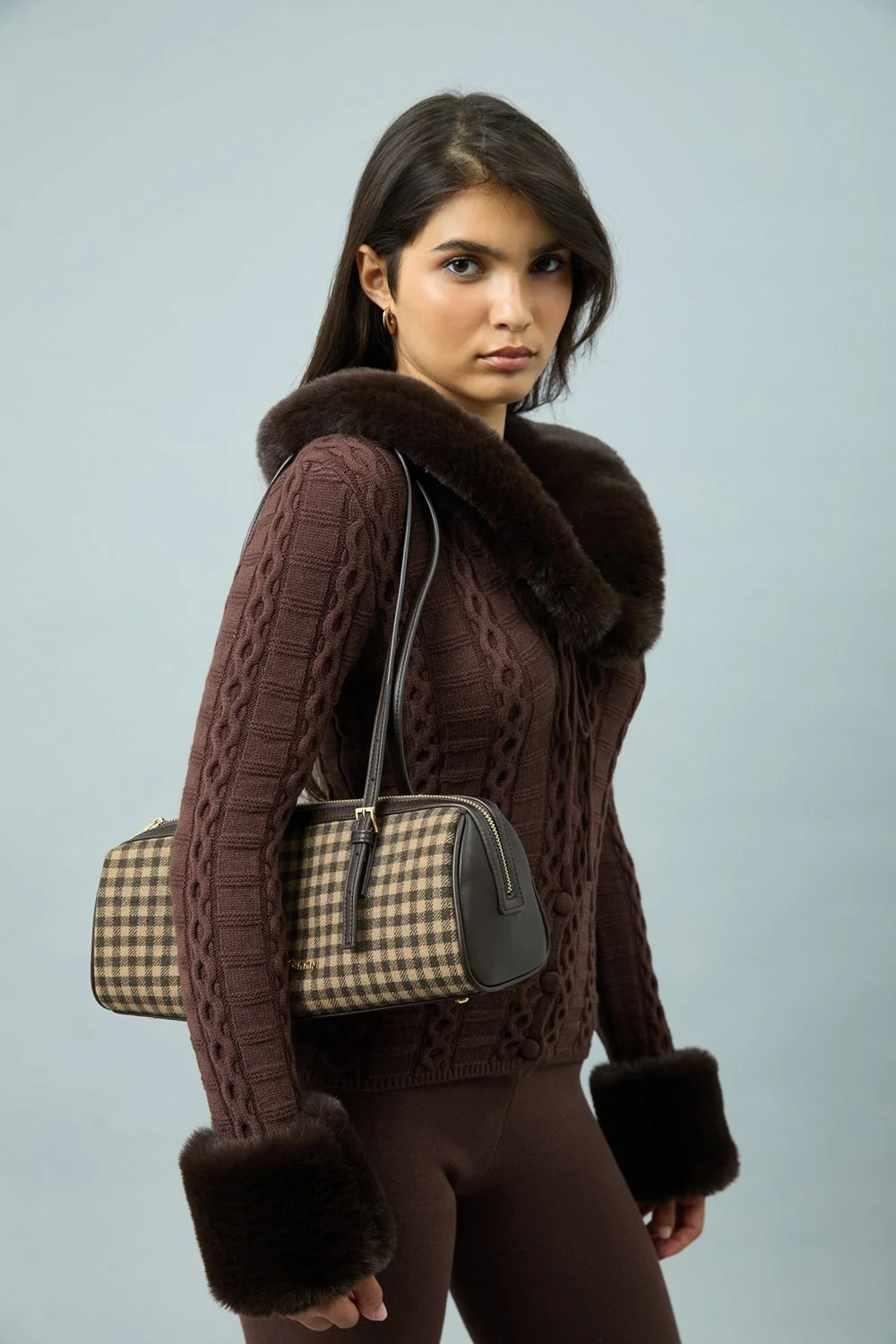 House of Sunny The Shirley Bag - Multi Check