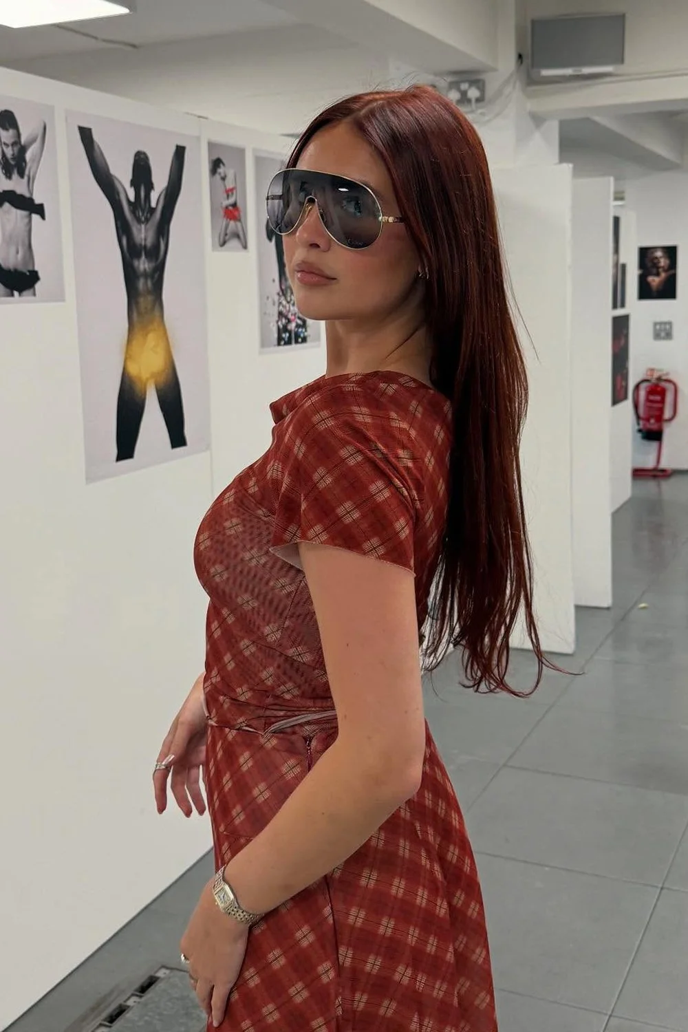 @mimiiiwebb in House of Sunny Retro Check Mesh Skirt
