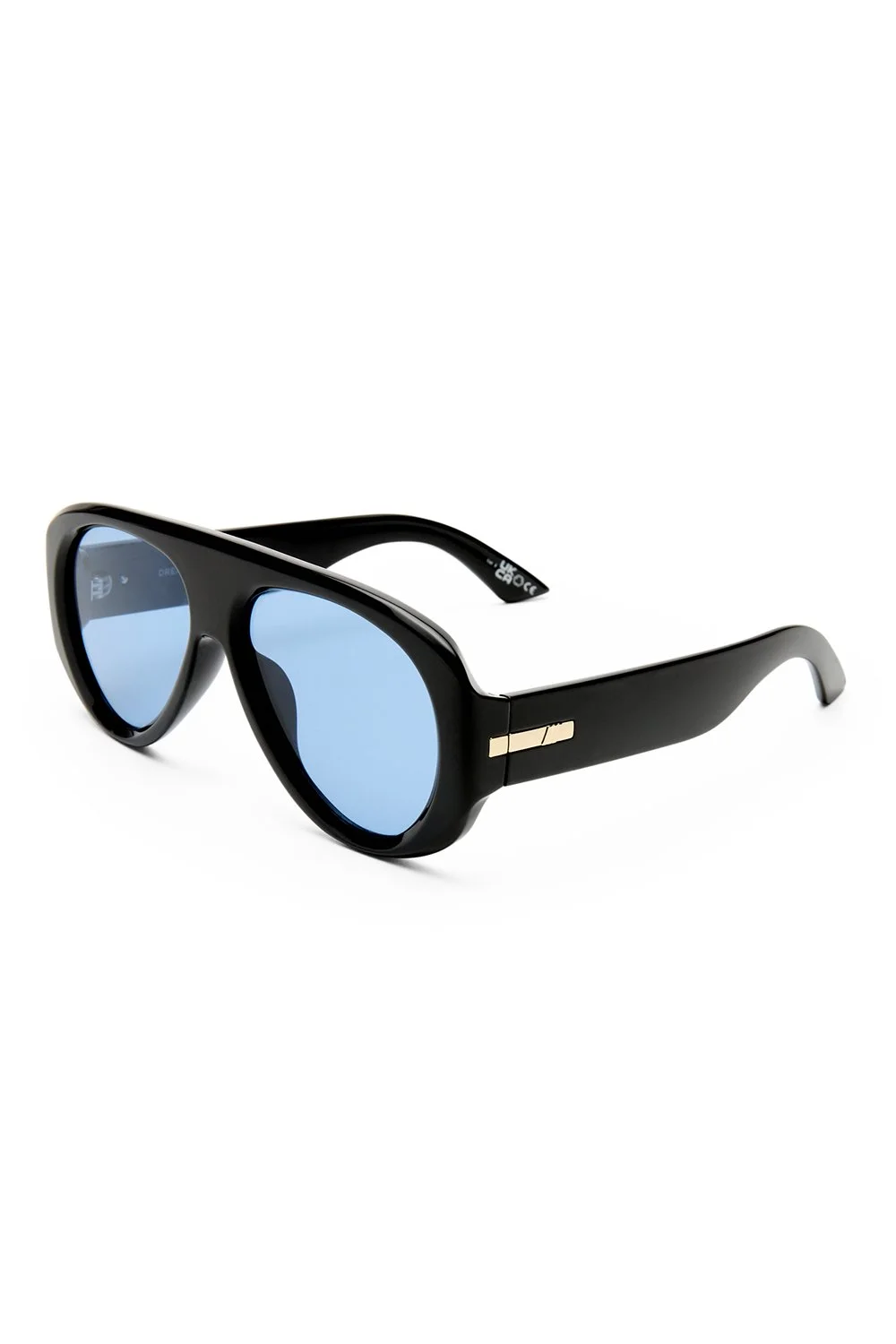 Le Specs Dream Boat Sunglasses - Black - Blue Mono