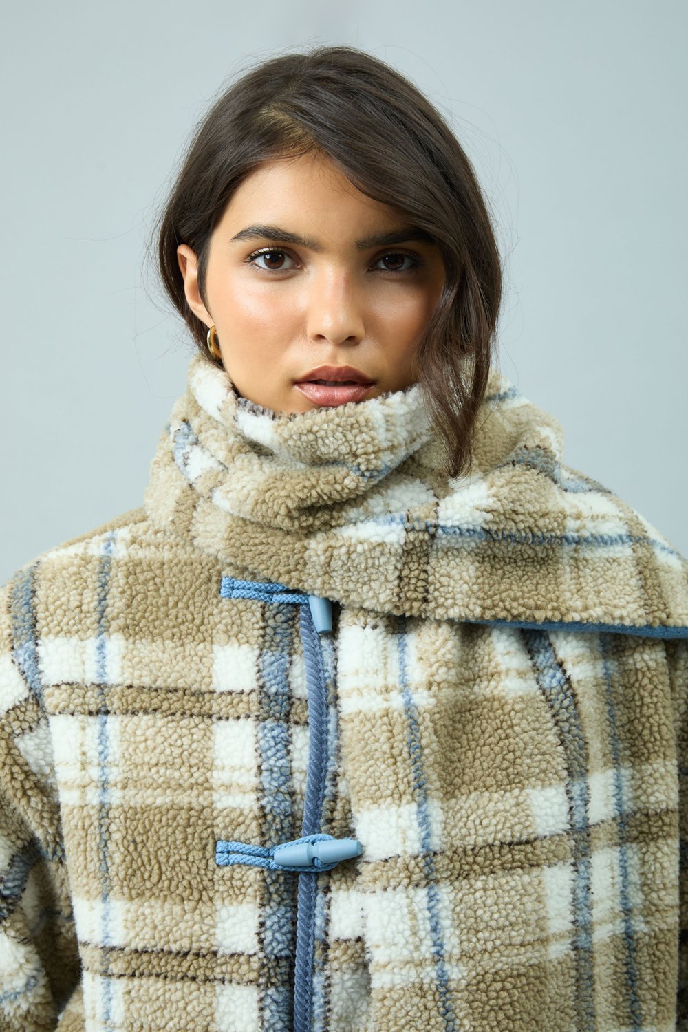House of Sunny Fleece Scarf Jacket