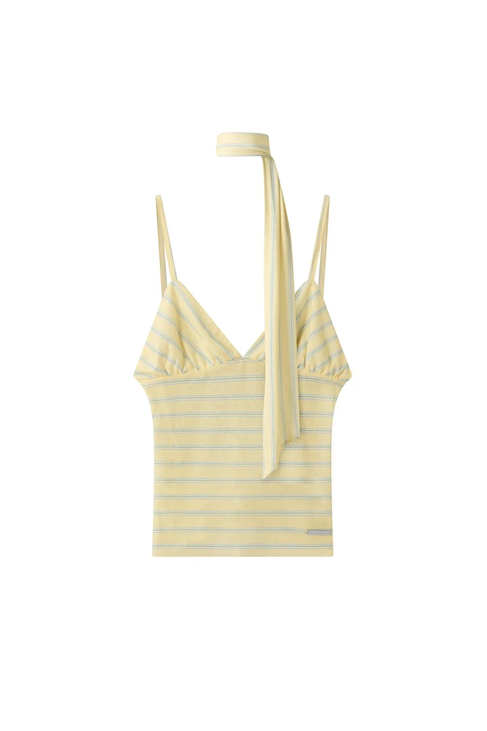 House of Sunny Striped Mesh Cami Top