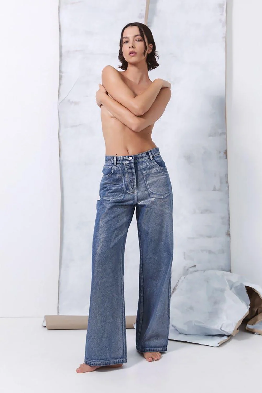 Significant Other Sabrina Metallic Jean