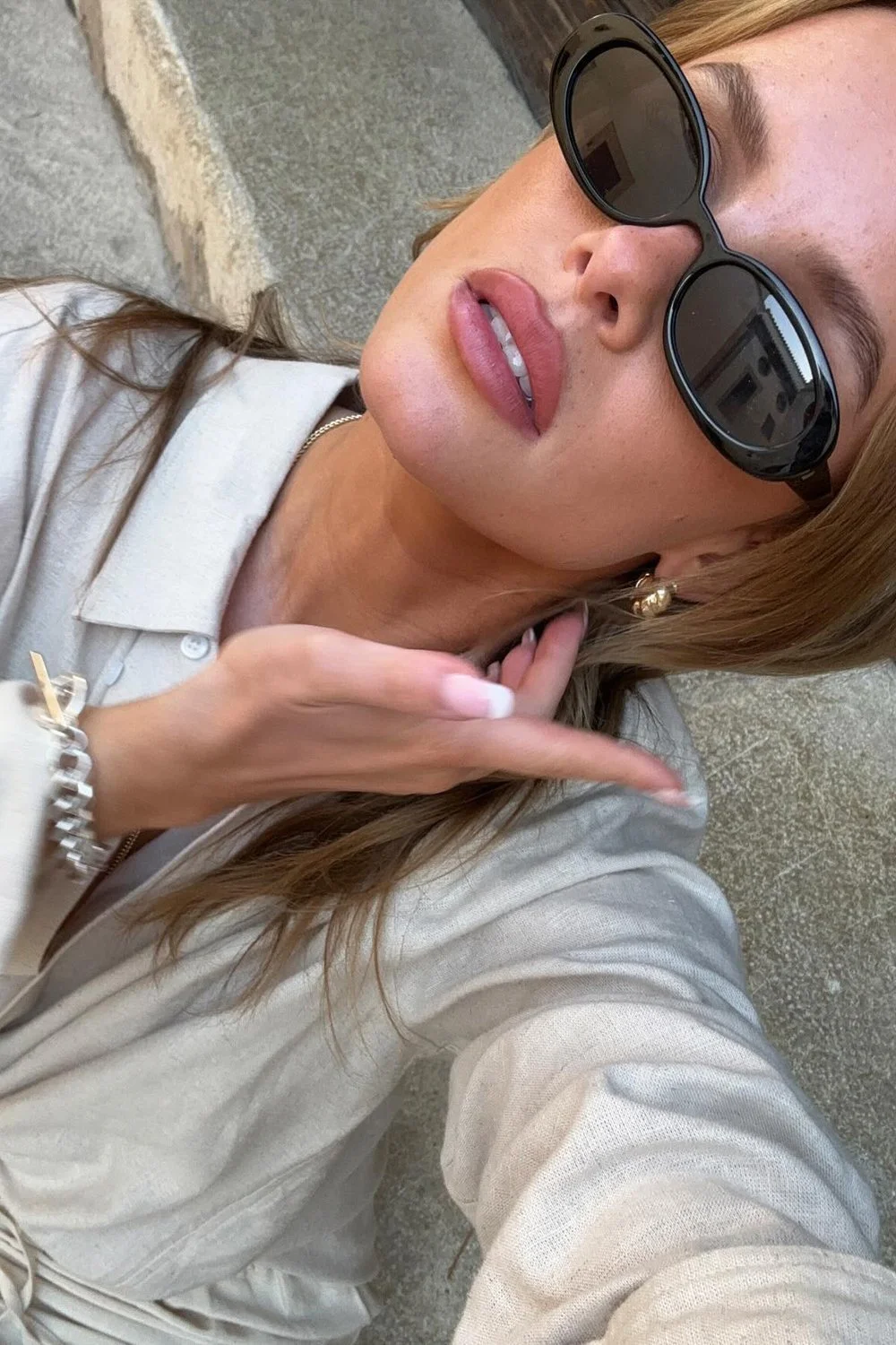 @josefinevogt in Le Specs Work It Sunglasses - Black
