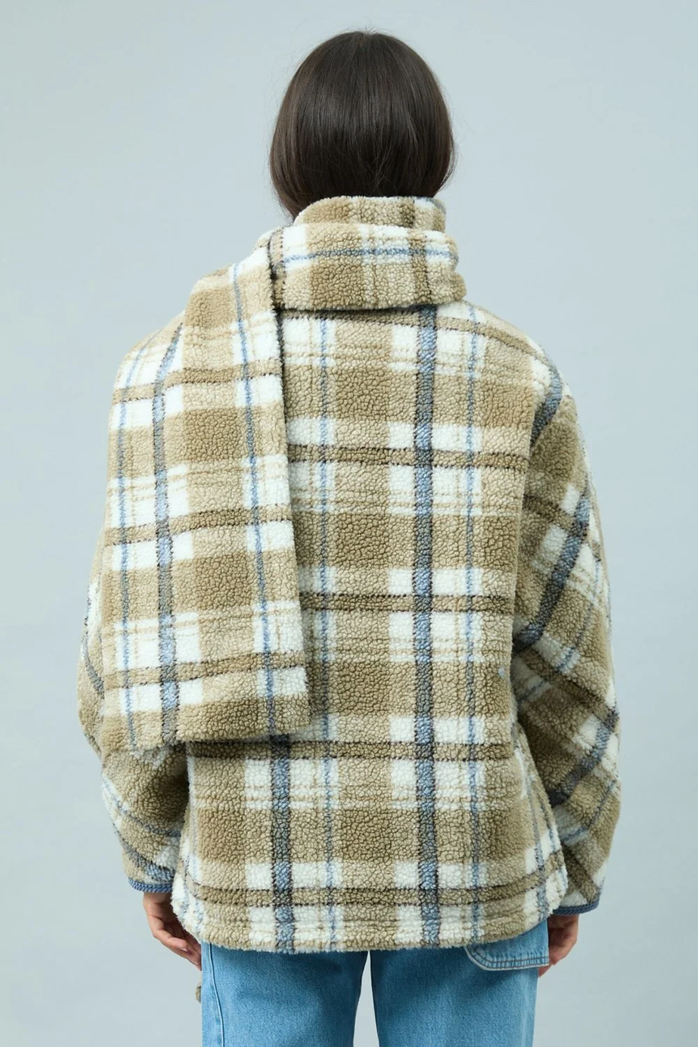 House of Sunny Fleece Scarf Jacket
