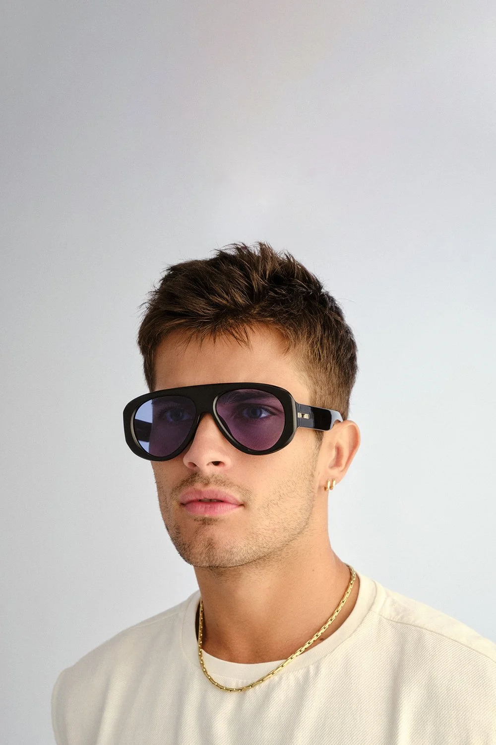 Le Specs Dream Boat Sunglasses - Black - Blue Mono