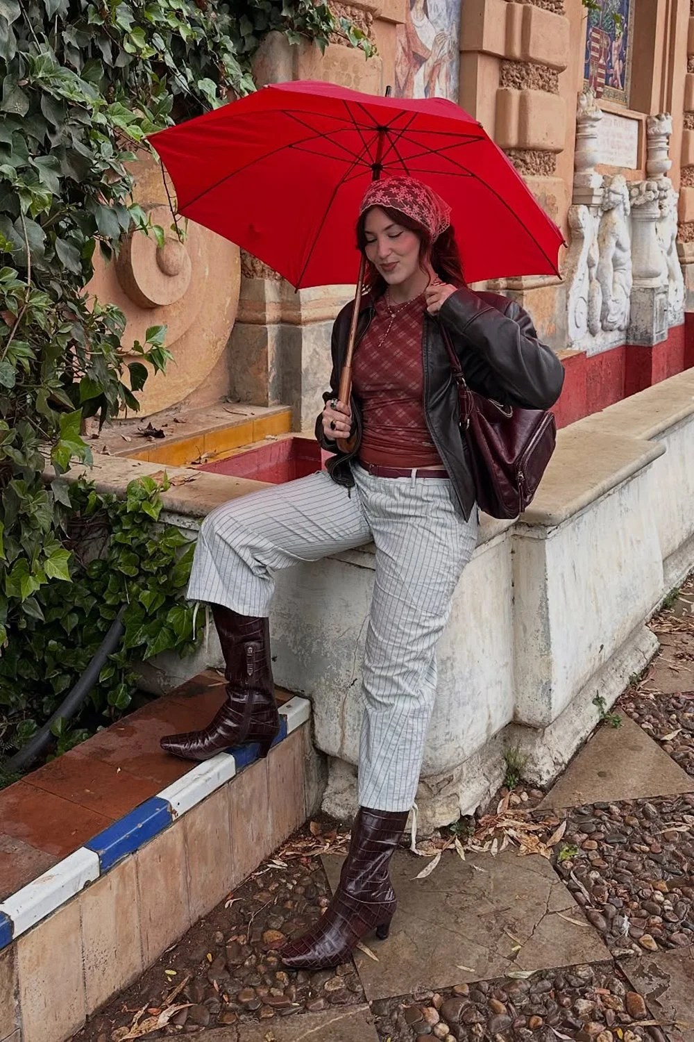 @tori.nucci in House of Sunny Retro Check Mesh Top