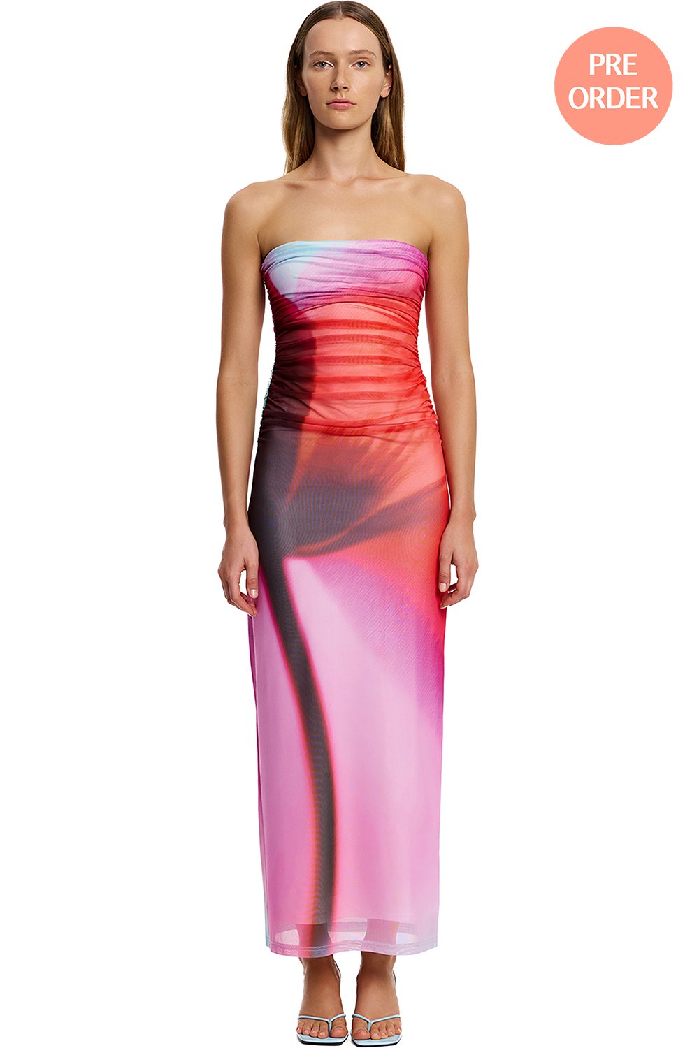 Sura Strapless Dress - Tropical Bloom