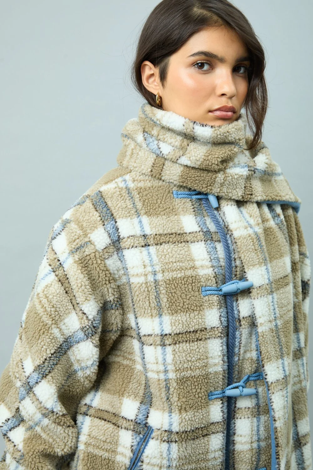 House of Sunny Fleece Scarf Jacket