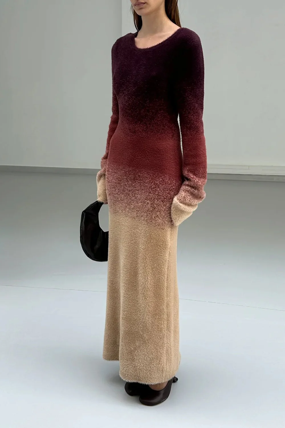 SAEMDI Gradient Knit Dress