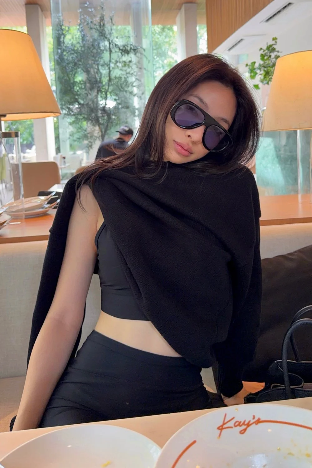 @piggynoii in Le Specs Dream Boat Sunglasses - Black - Khaki Mono Polarized