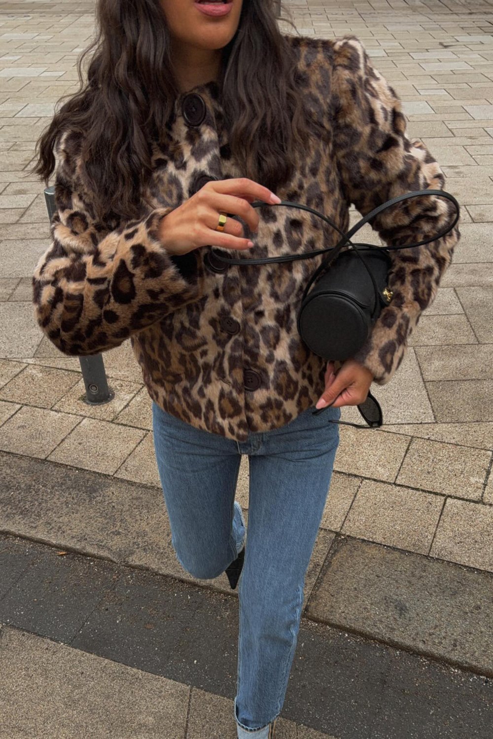 @jessideoliveira in House of Sunny Collarless Leopard Jacket