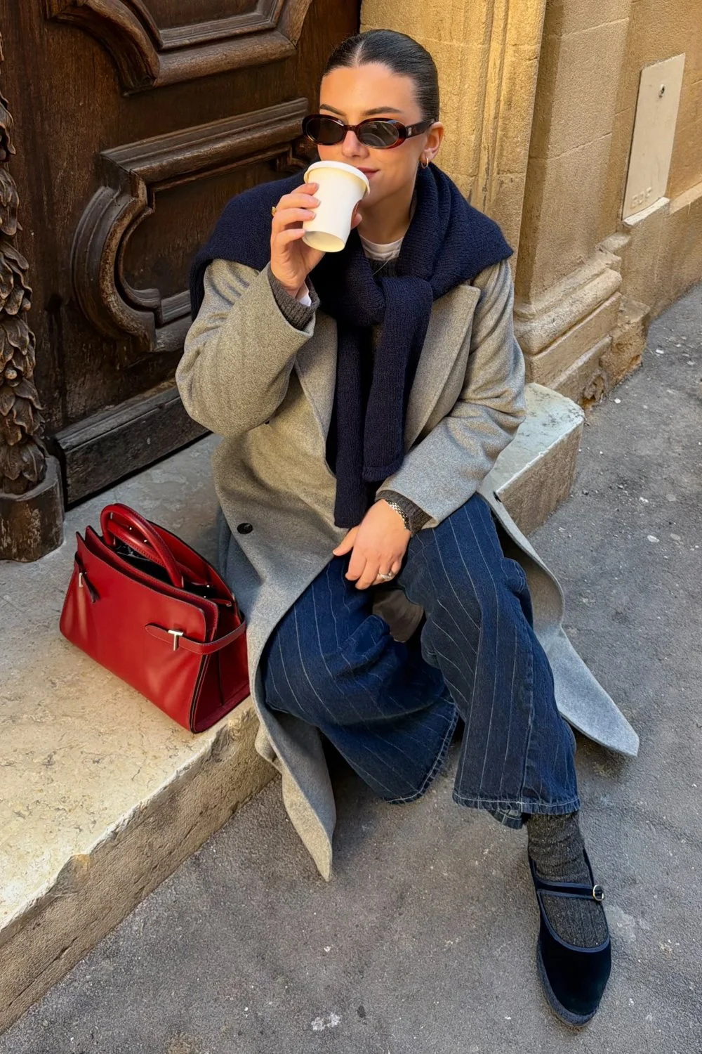 @daniellelacosteblog in Le Specs Work It Sunglasses - Dark Tort