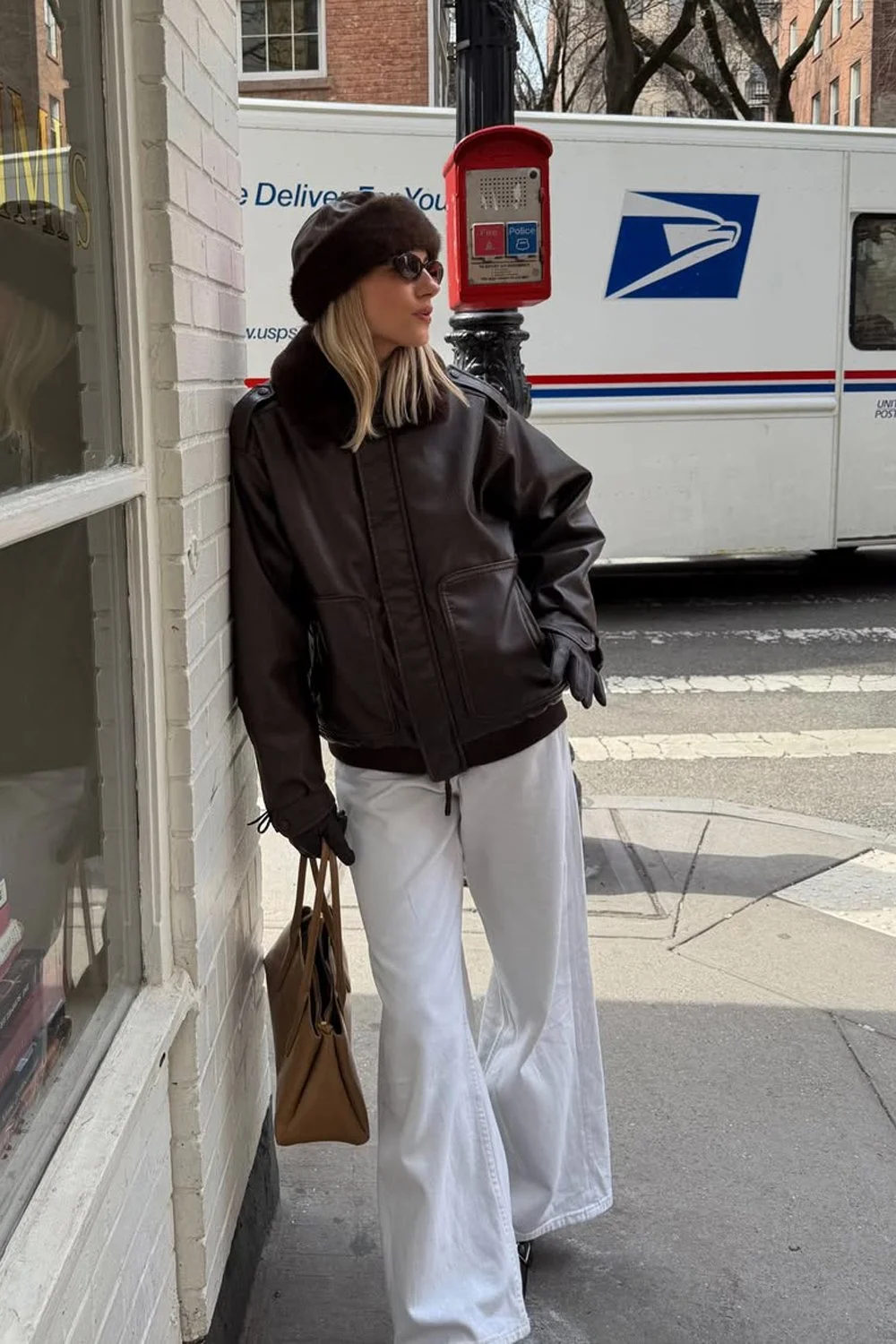 @hopemarsh in House of Sunny Cruise Flight Jacket - Brown