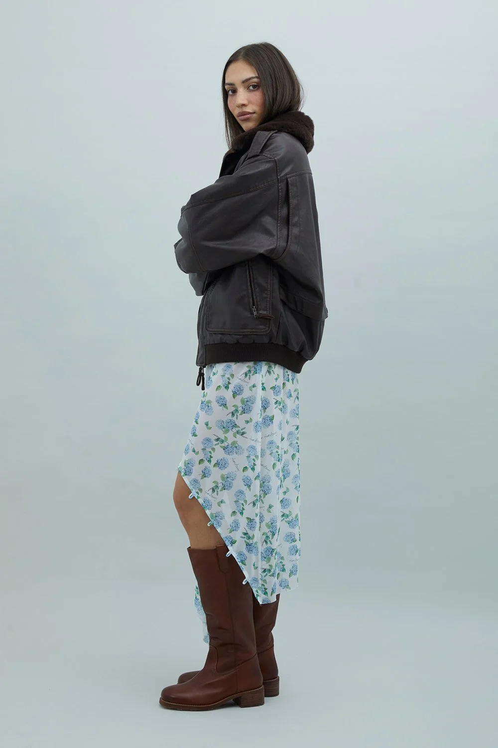 House of Sunny Cruise Flight Jacket - Brown