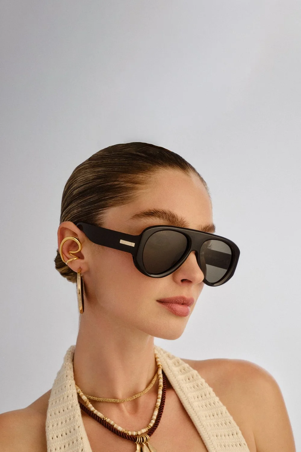 Le Specs Dream Boat Sunglasses - Black - Khaki Mono Polarized