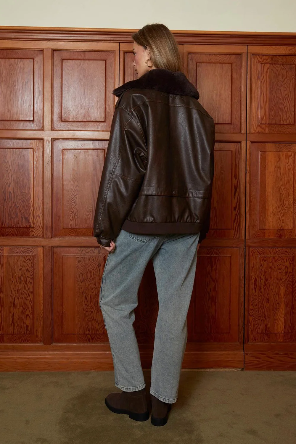 House of Sunny Cruise Flight Jacket - Brown