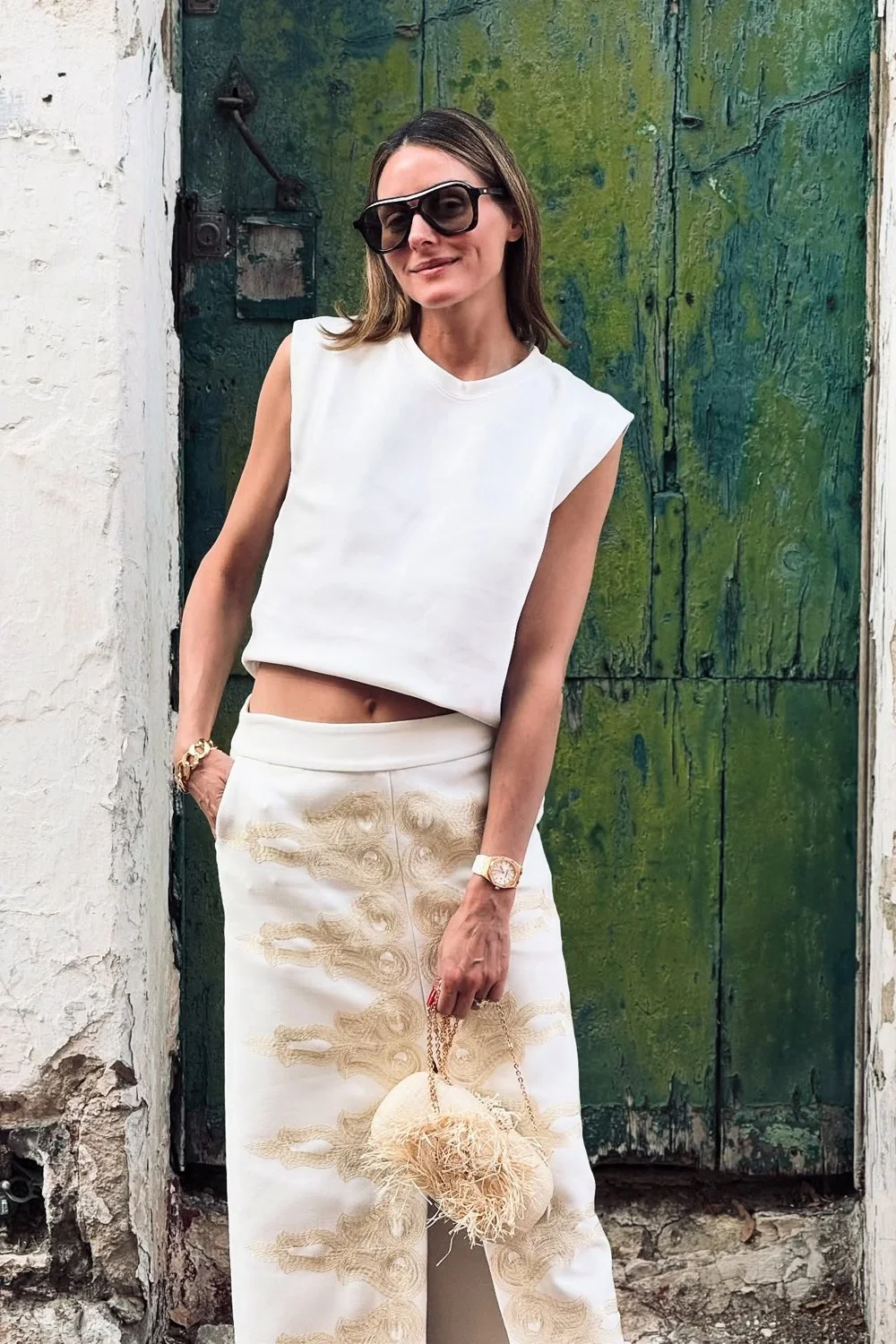 Olivia Palermo in Le Specs Drizzle Sunglasses