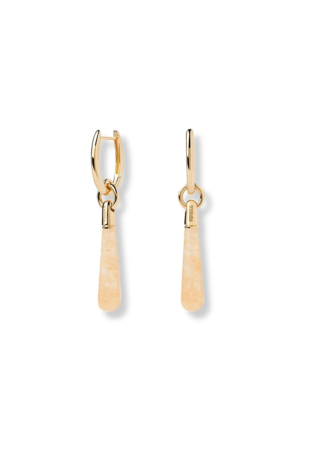 Yellow Aventurine Large Jupiter Single Hoop