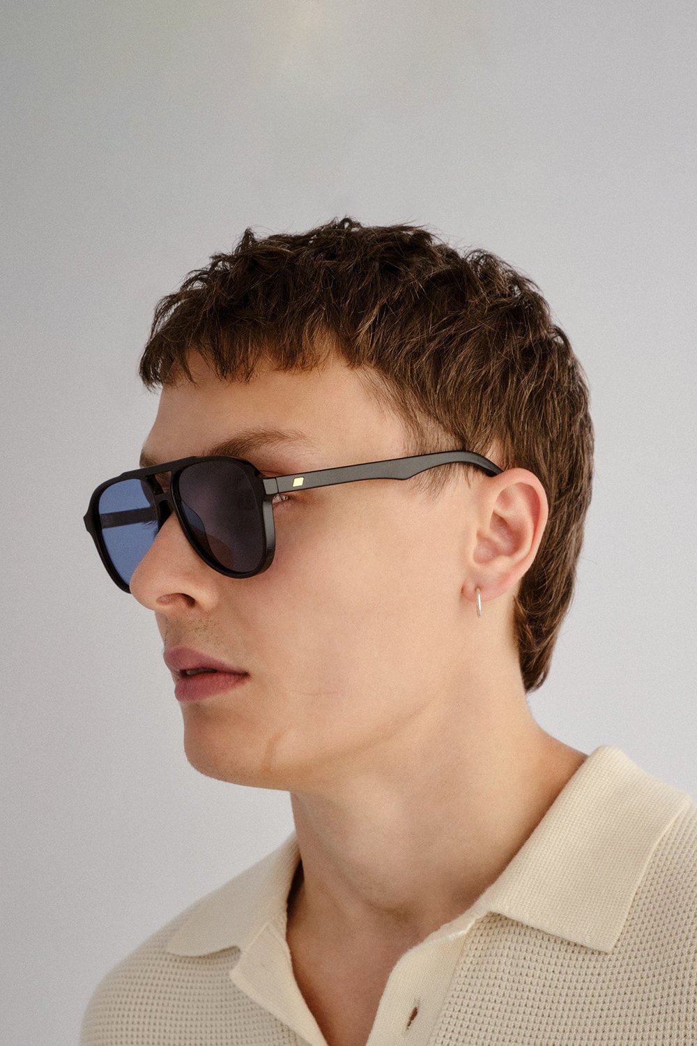 Le Specs Tragic Magic Sunglasses - Black - Navy Mono