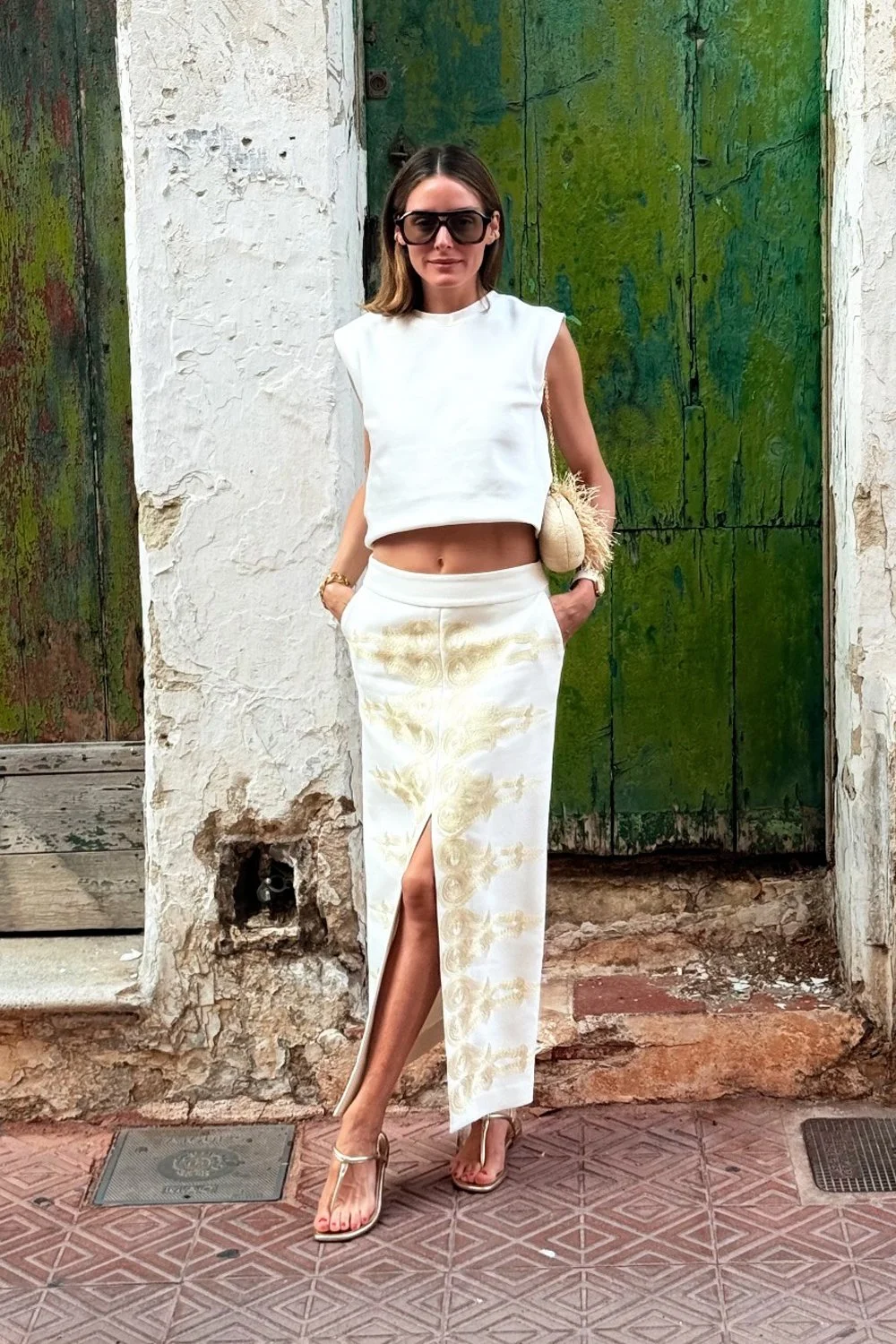 Olivia Palermo in Le Specs Drizzle Sunglasses