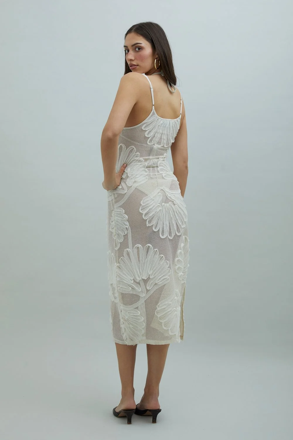 House of Sunny Seashells Appliqué Dress