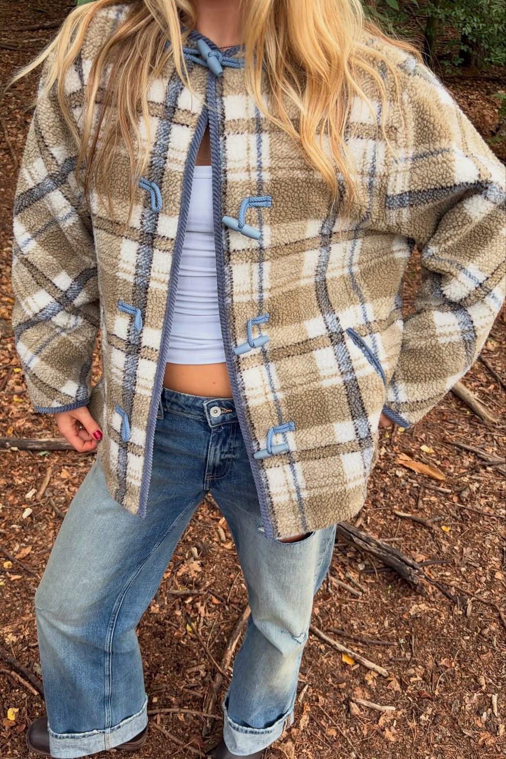 House of Sunny Fleece Scarf Jacket