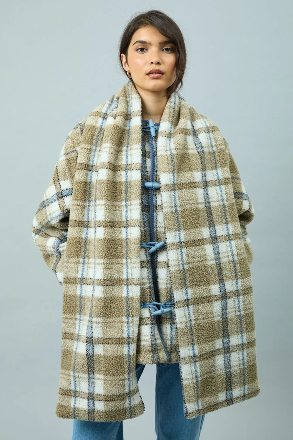 House of Sunny Fleece Scarf Jacket