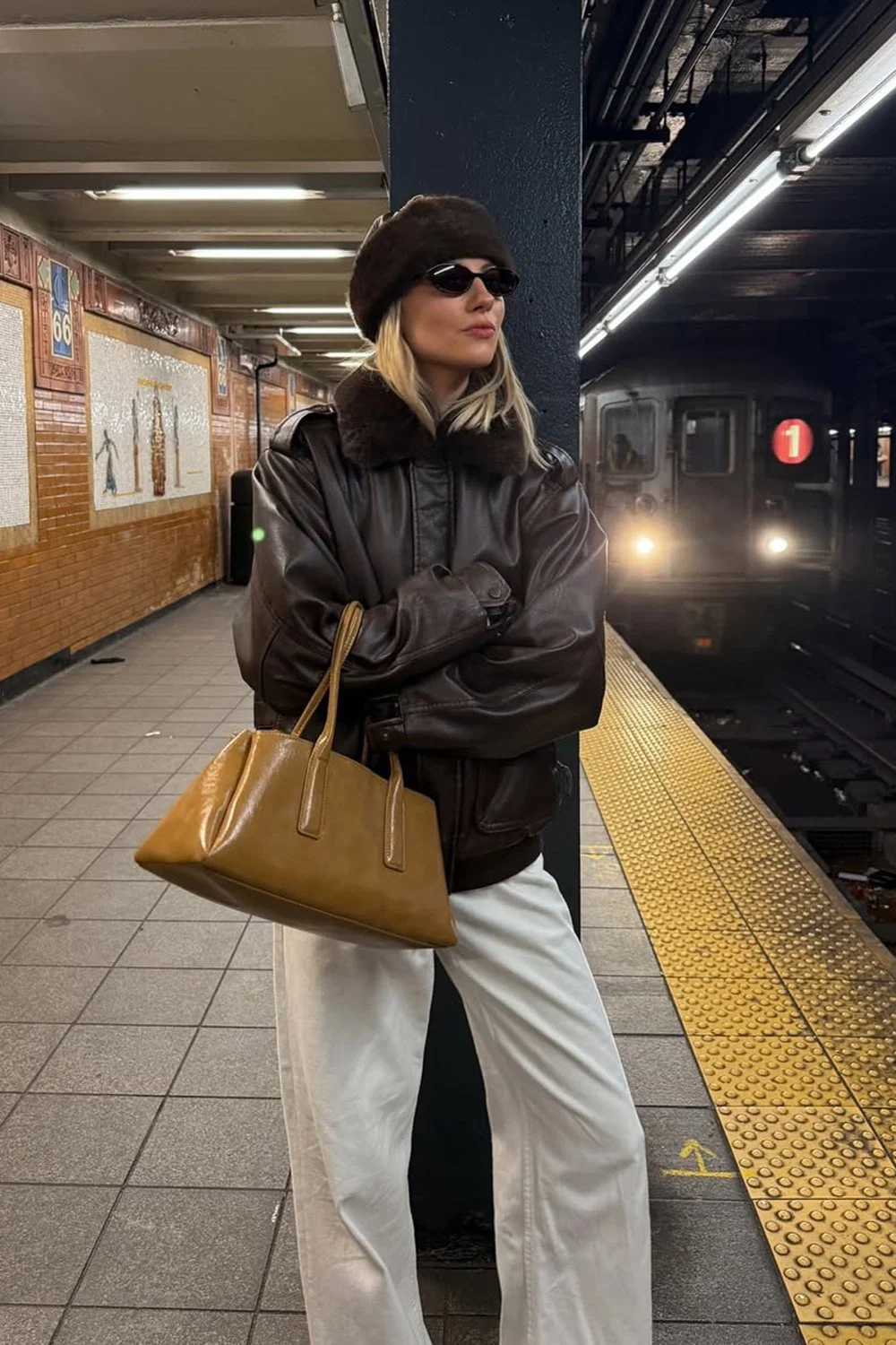 @hopemarsh in House of Sunny Cruise Flight Jacket - Brown