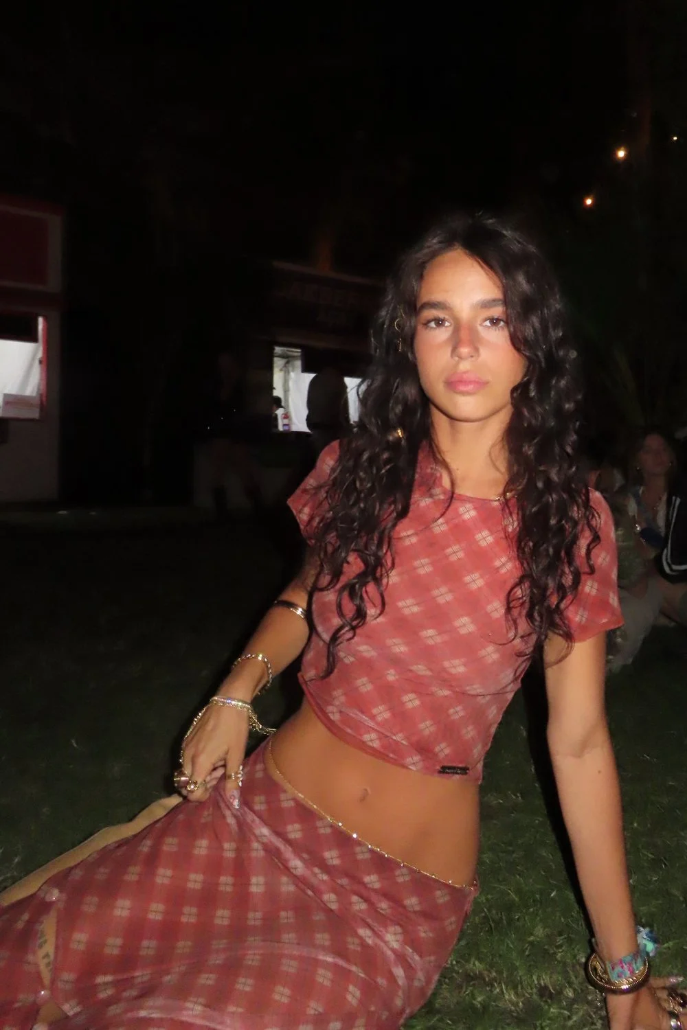@sofiamuse in House of Sunny Retro Check Mesh Skirt