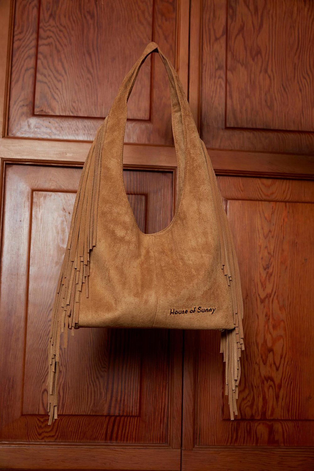 House of Sunny Tassel Sling Bag - Tan