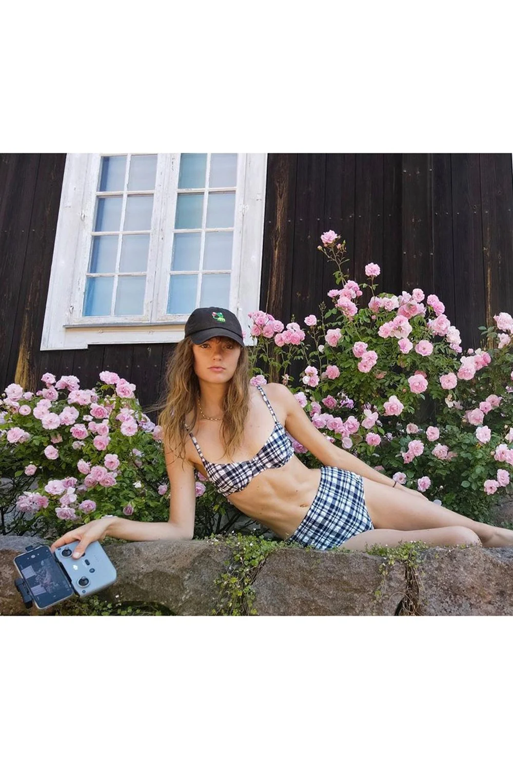 @emmyrappe in Solid & Striped The Ginger Top - Puckered Madras