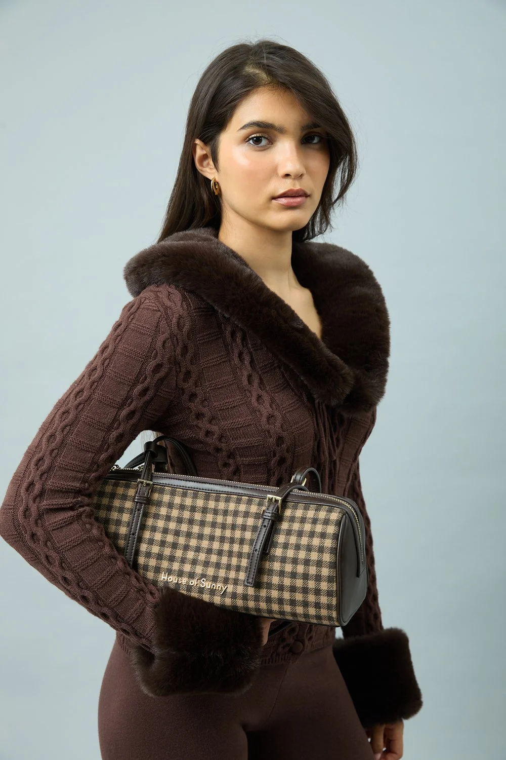 House of Sunny The Shirley Bag - Multi Check