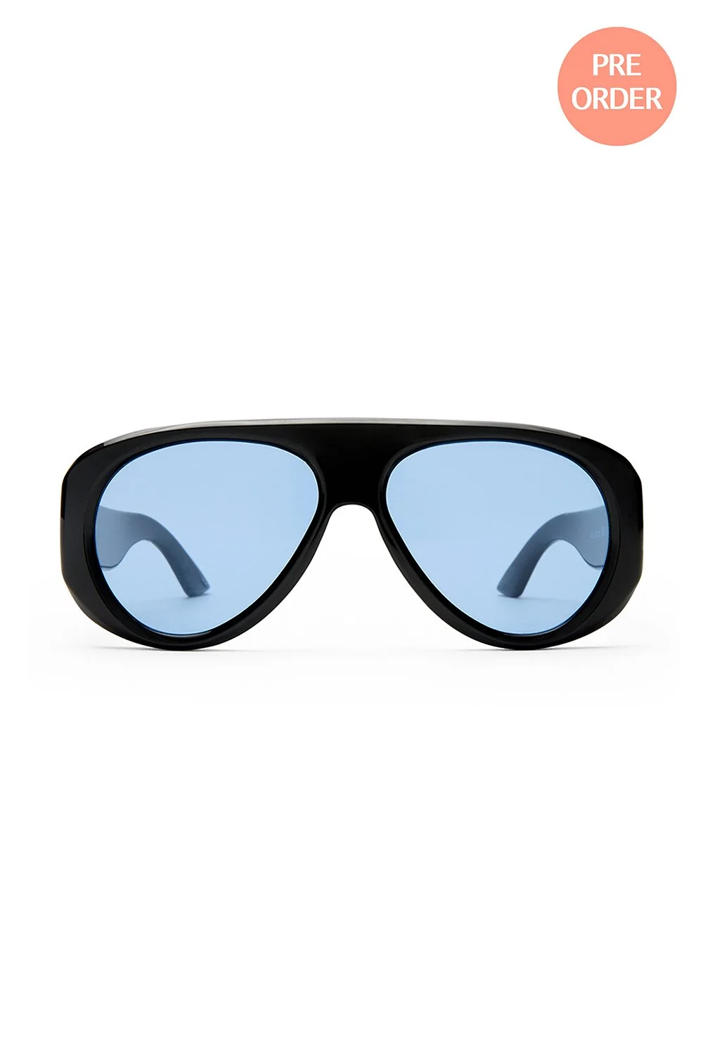 Le Specs Dream Boat Sunglasses - Black - Blue Mono