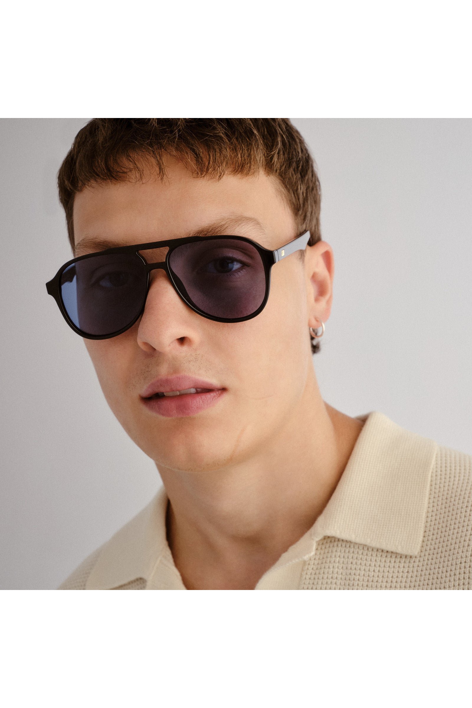 Le Specs Tragic Magic Sunglasses - Black - Navy Mono