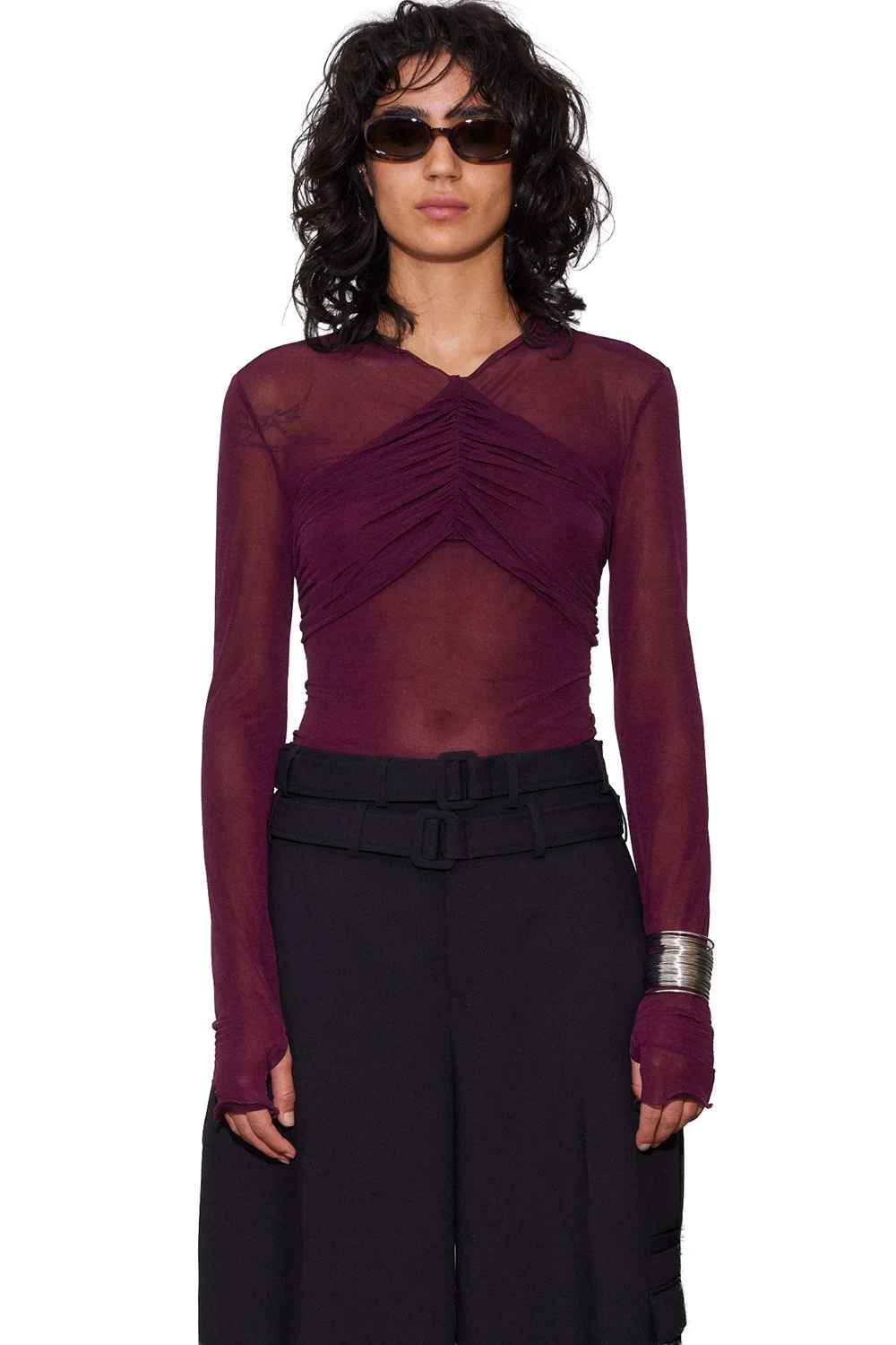 Bordeaux Mesh with Draping