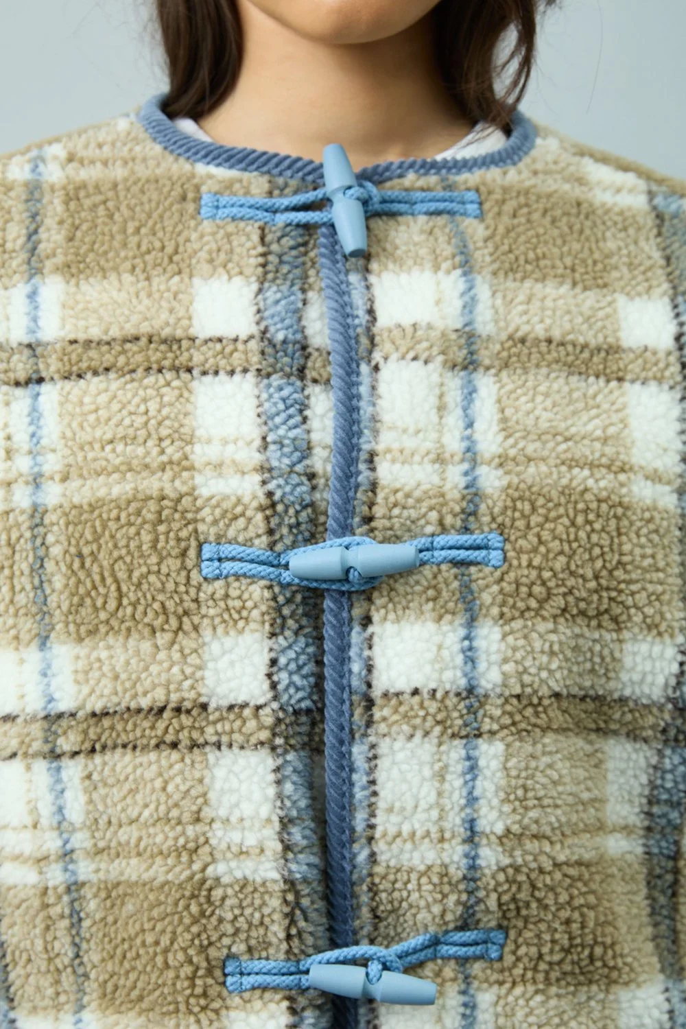 House of Sunny Fleece Scarf Jacket