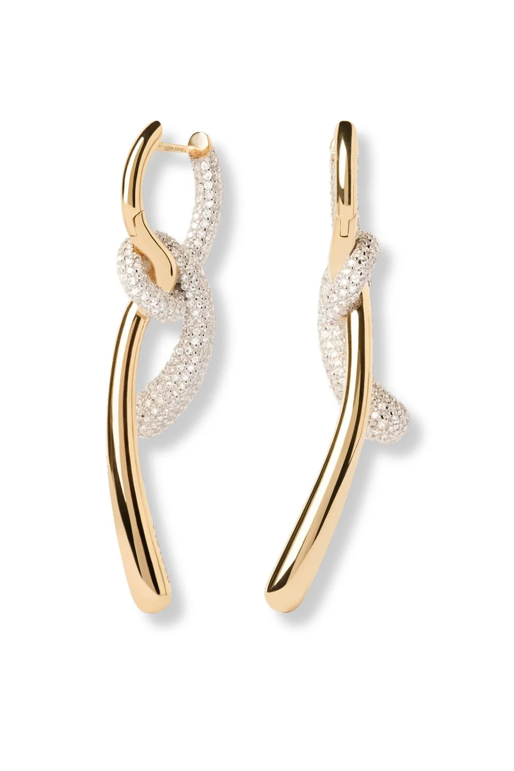 Pavé Twist Hoops