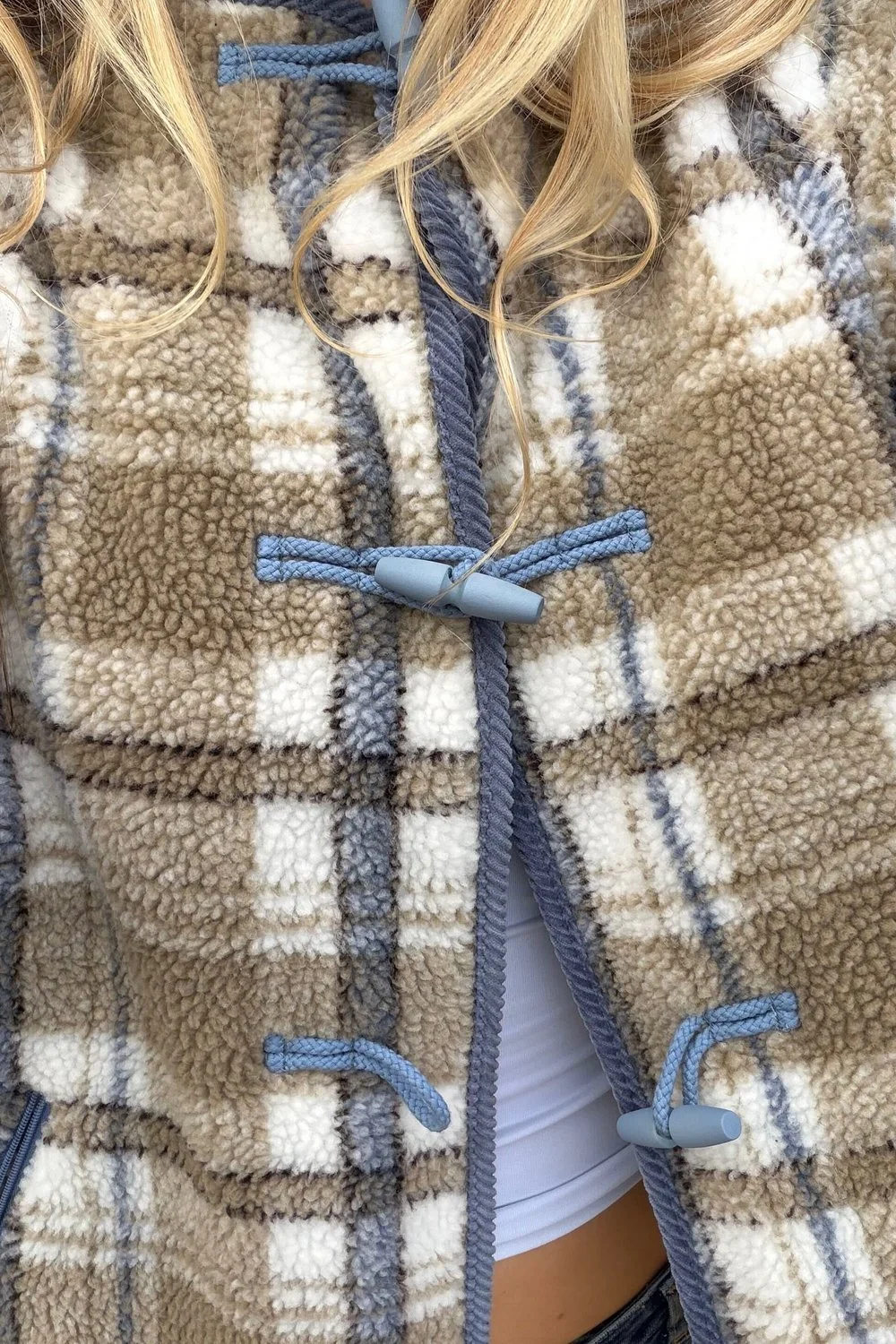 House of Sunny Fleece Scarf Jacket