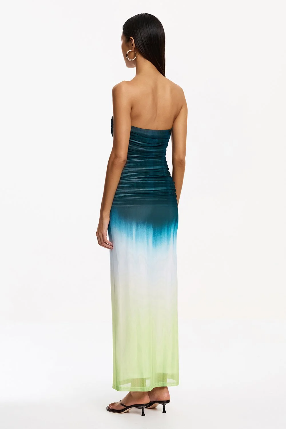 Significant Other Sura Strapless Dress - Petrol Gradient