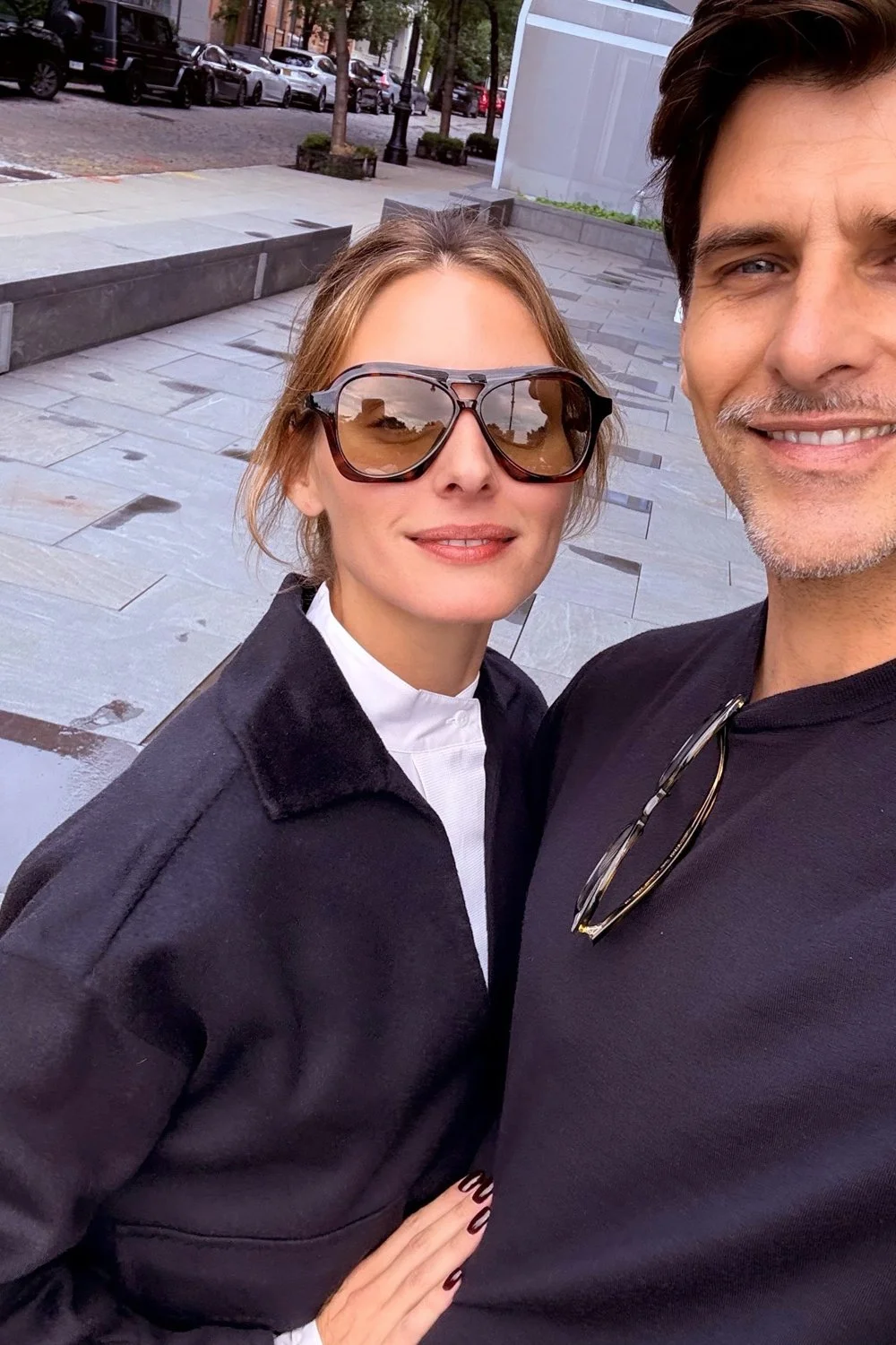 Olivia Palermo in Le Specs Drizzle Sunglasses