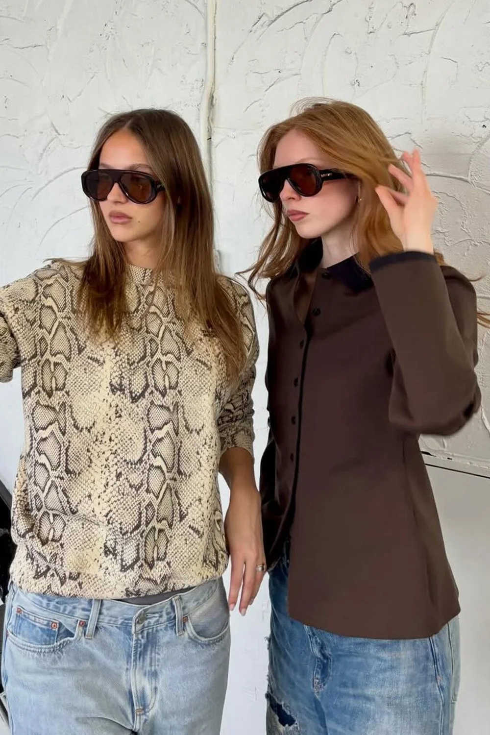 @florencesgn + @galia_luxia in Le Specs Dream Boat Sunglasses - Cocoa